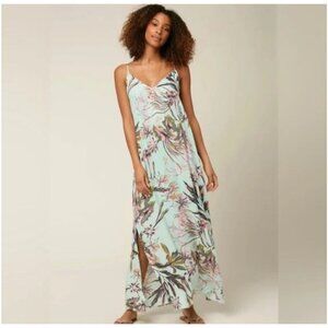 O'Neill Tropical Maxi Dress - Aqua and Lavender